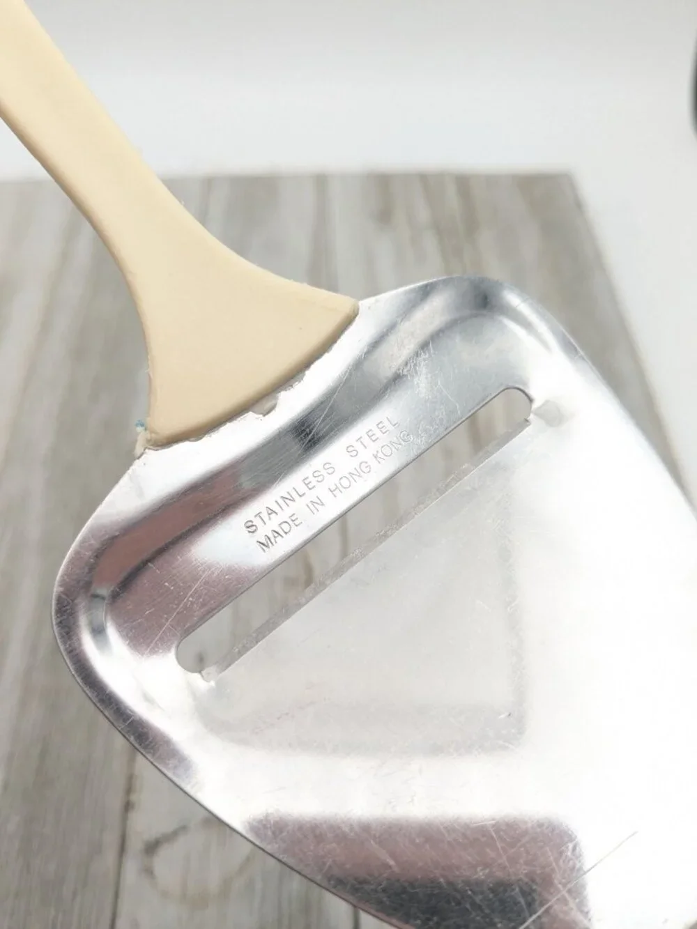 Cheese Slicer Planer Server Plane Stainless Steel Yellow Handle 9 3/4